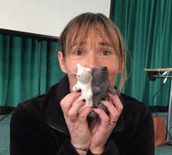 Denise Fenzi with scentwork mice